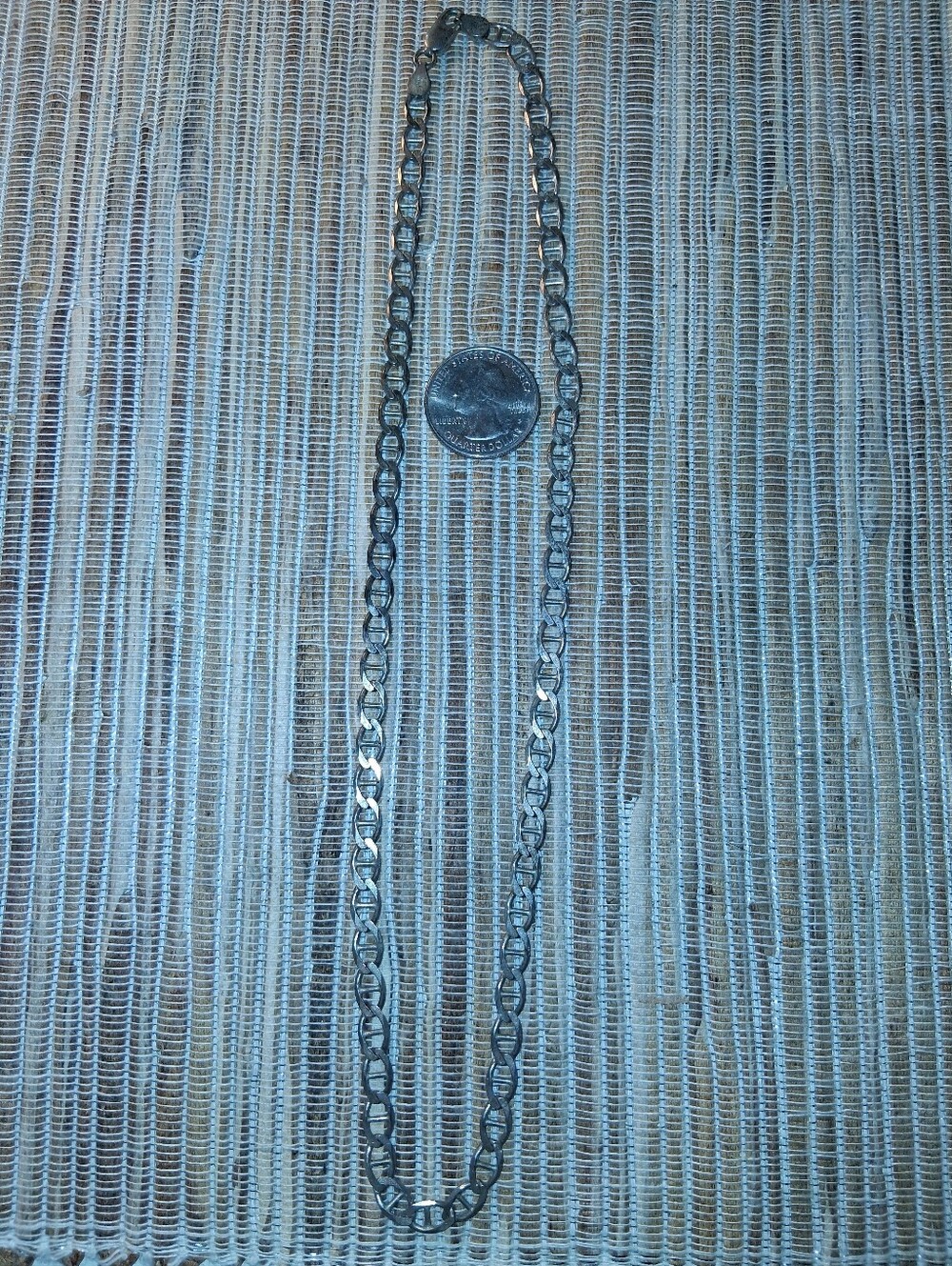 Vintage Italian 925 Sterling Silver Anchor Link Chain Classic 20” Necklace